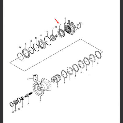 0668605 AP5S67 Excavator Hydraulic Parts Customized EX120-5 স্লিভ মোটর স্প্রিং