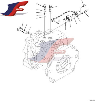 708-1W-01031 708-1H-00030 Komatsu WA500-6 বুলডোজারের জন্য হাইড্রোলিক পাম্প